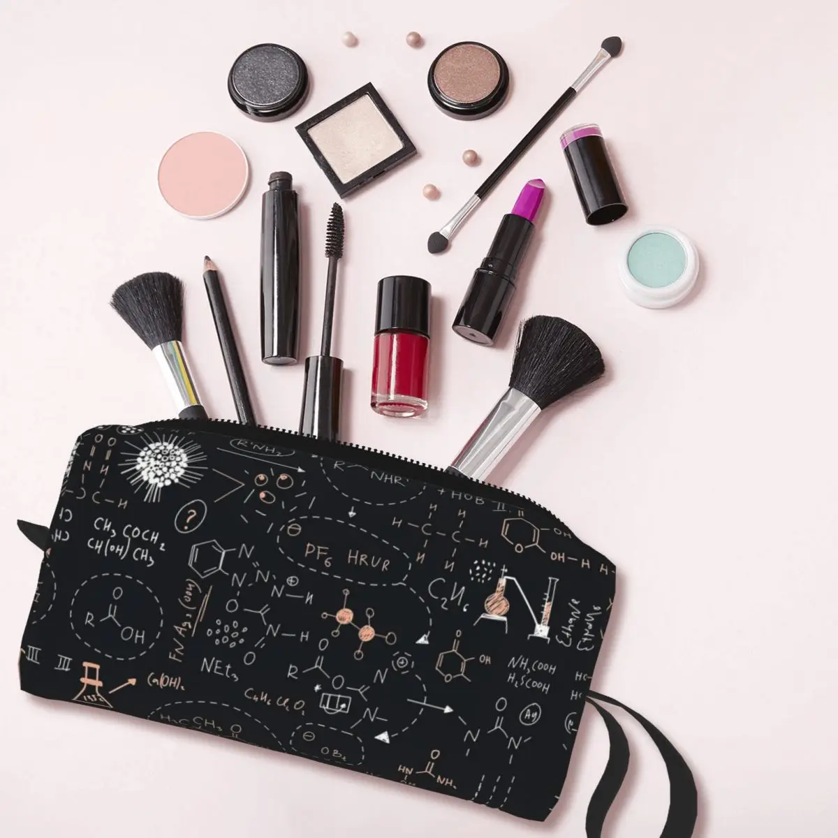 Amazing Chemistry Makeup Bag Cosmetic Organizer Storage Dopp Kit Toiletry Cosmetic Bag for Women Beauty Travel Pencil Case image 4