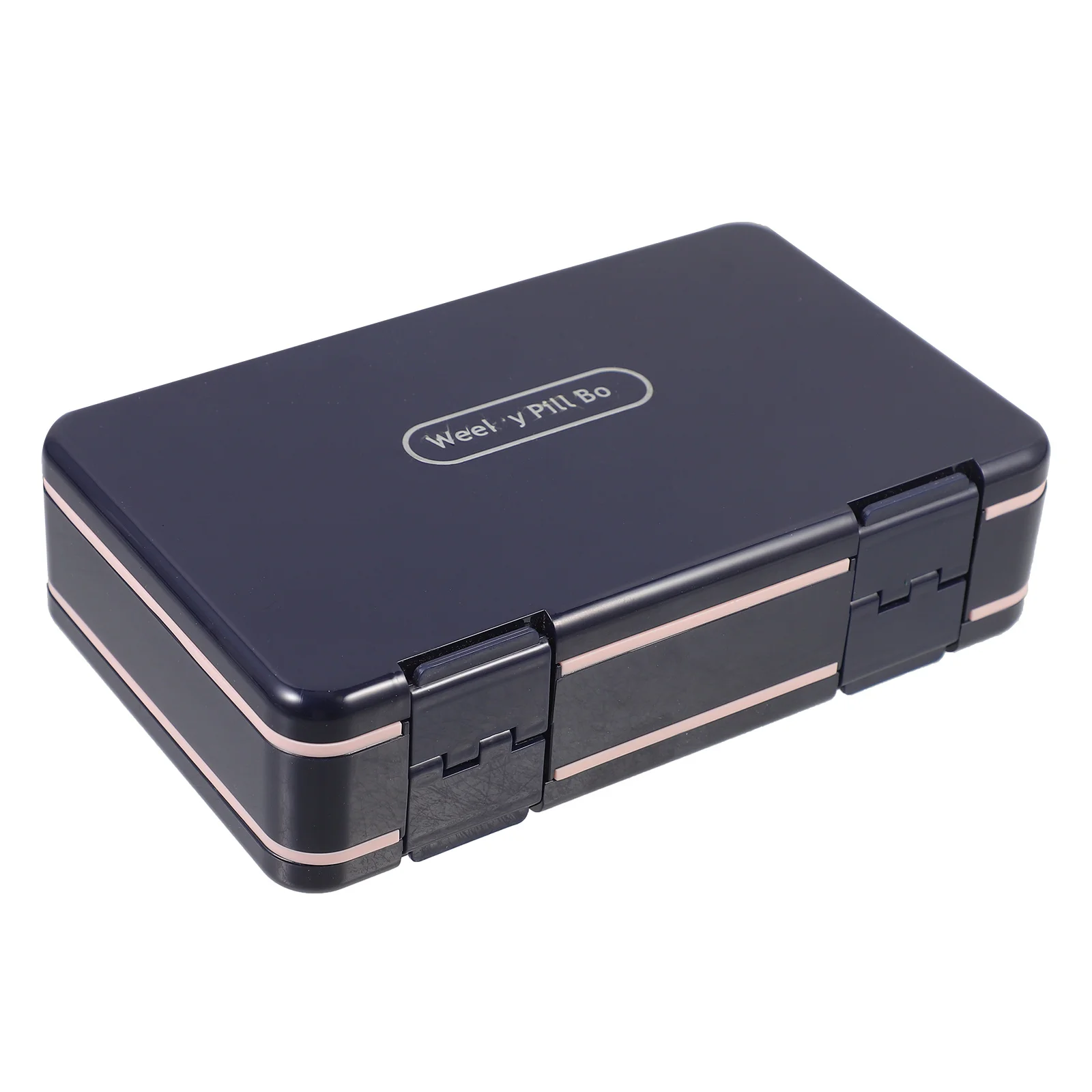 

Двухслойный 7-дневный органайзер для таблеток, портативный ящик для хранения лекарств, большие отделения, диспенсер для дорожных планшетов, ежедневный органайзер