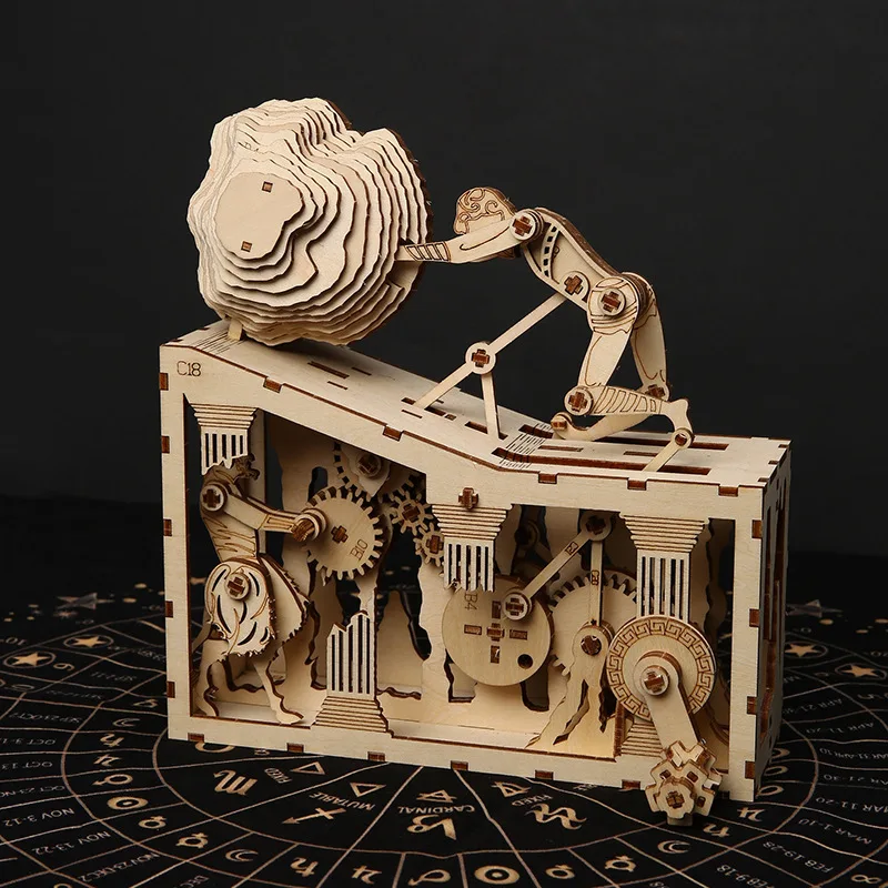 

New Arrival Sisyphus 3D Wooden Puzzle Kids DIY Craft Toy Non-Toxic Eco-Friendly Easy to Assemble Adorable Creative Desktop Decor