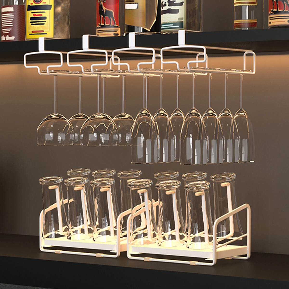 Wine glass storage rack countertop/cabinet champagne glass storage rack household glass storage rack water glass rack