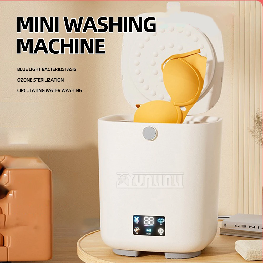 Portable Washing Machine Automatic Small Washing Machine Hands LCD Touch Screen with Spin Dryer