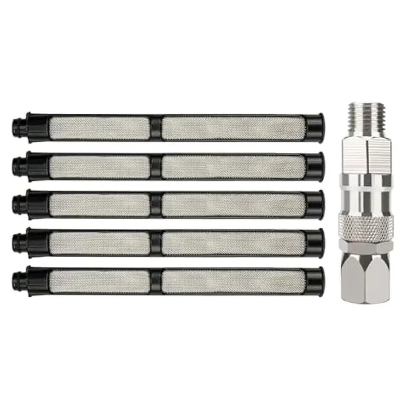 Airless Sprayer 1/4Inch 360Degree Rotate Sprayer Swivel Joint And 5 Sprayer Filters For Airless Sprayer Accessories-A57M