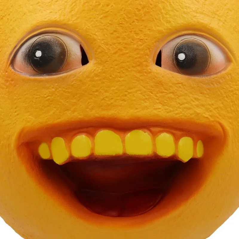 Funny Annoying Orange Latex Mask Cosplay Cute Sand Sculpture Headgear Prank Full Face Helmet Halloween Masquerade Party Prop