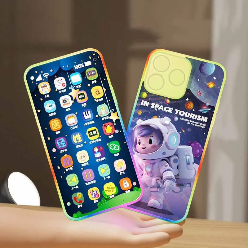 Multifuncional Toy Story Machine para Bebê, Educação Infantil, Simulação, Tela Sensível ao Toque, Celular com Luzes, Música, 12.000 Conteúdo