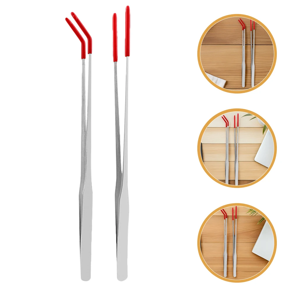 

2pcs Pet Feeding Tweezers Stainless Steel Food Tongs Tools for Aquarium Fish Reptile Terrarium Pet Supplies Utensils