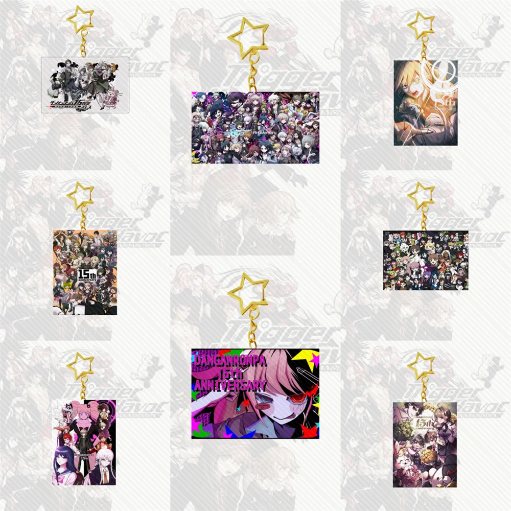 6 سنتيمتر لعبة Danganronpa سلسلة مفاتيح مصنوعة من الأكريليك نموذج تأثيري شخصيات حلية اكسسوارات عيد الميلاد جمع الهدايا