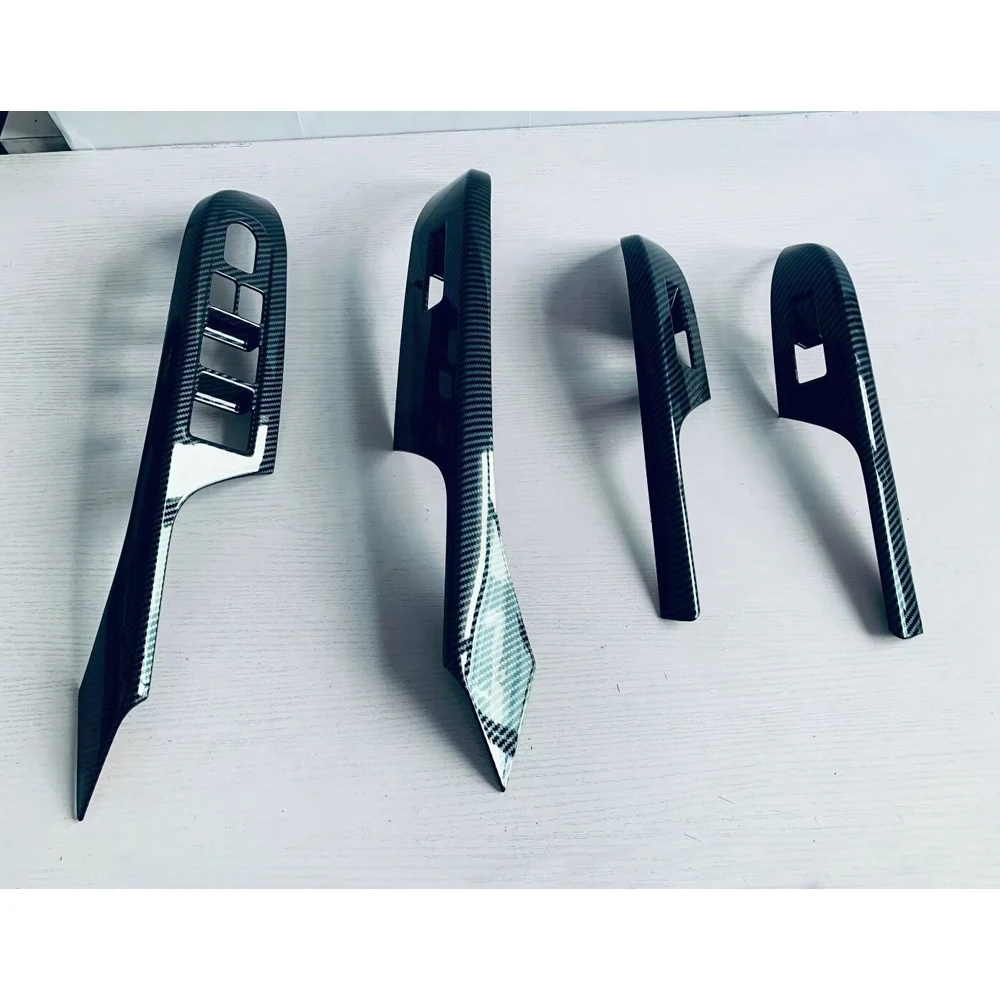 

For Suzuki Swift 2024 2025 Carbon Fiber Car Windows Control Panel Cover Interior Accessories Protect Inner Armrest Trim Stickers