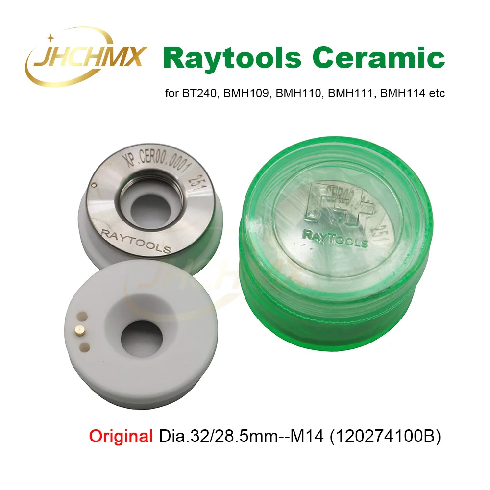 JHCHMX Original Raytools เลเซอร์แหวนเซรามิค Dia.32mm M14เซรามิคสำหรับ Raytools เลเซอร์ตัดหัว BT230/BT240/AK270