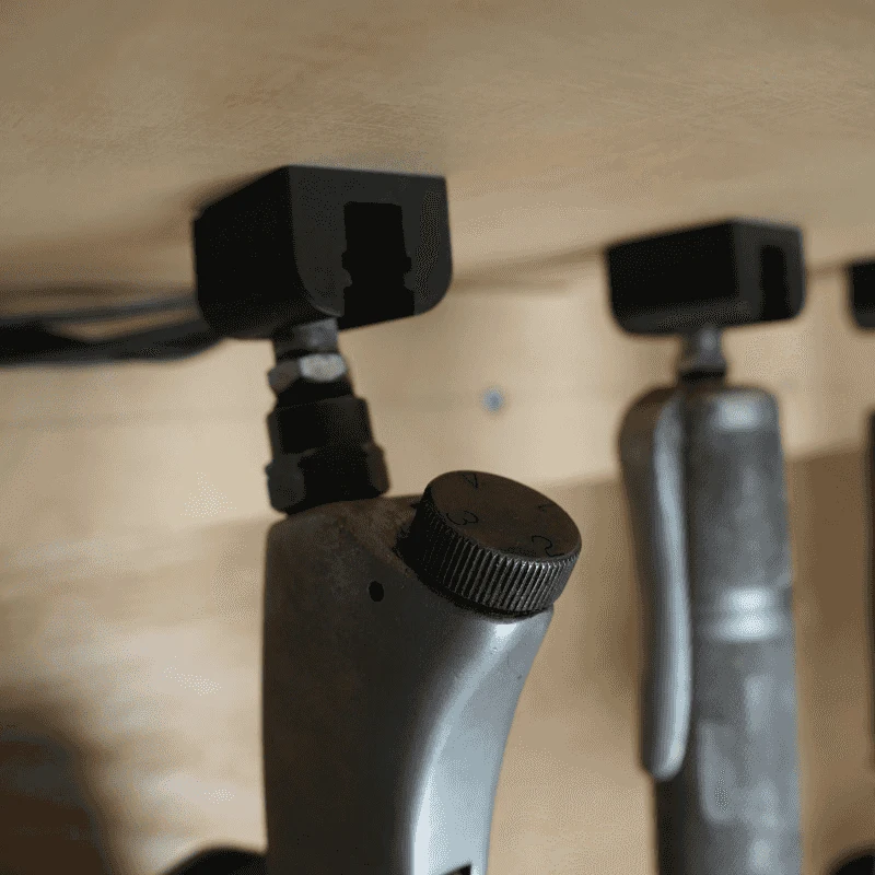 

Pneumatic Tool Hanger Wall Mount Rack Heavy Duty Garage Organizer for Air Nailer Impact Wrench Spray Can Holder
