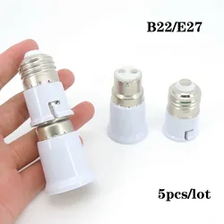 5/10pcs B22 To Screw E27 to B22 Lamp base Socket Converter Light Bulb Adaptor Bayonet Holder AC power Adapter Lighting Parts