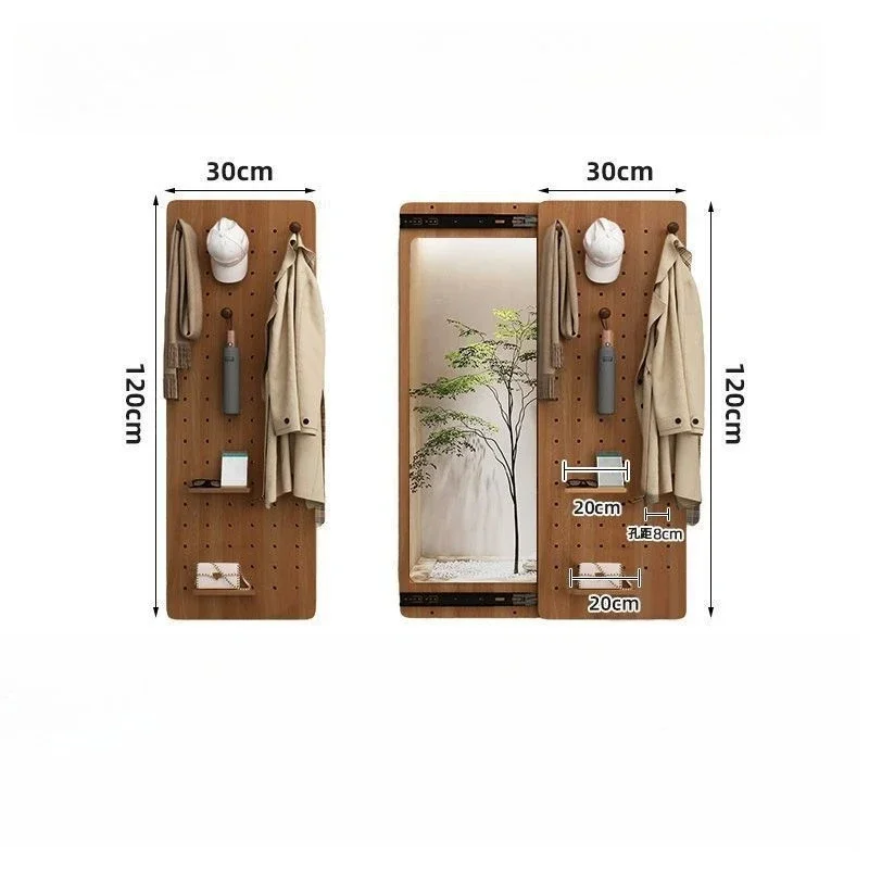 

Invisible full-length mirror, solid wood, push-pull hidden full-length mirror, wall hanging, wall-attached, occlusion