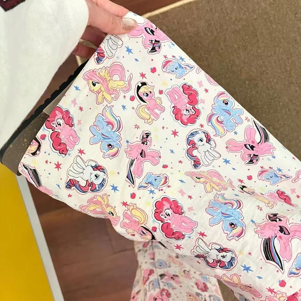 Cute My Little Pony Pajama Pants Anime Lady Thin Cartoon Printed Long Pants Loose Leisure Homewear Student Pajamas Girl Gif view 6