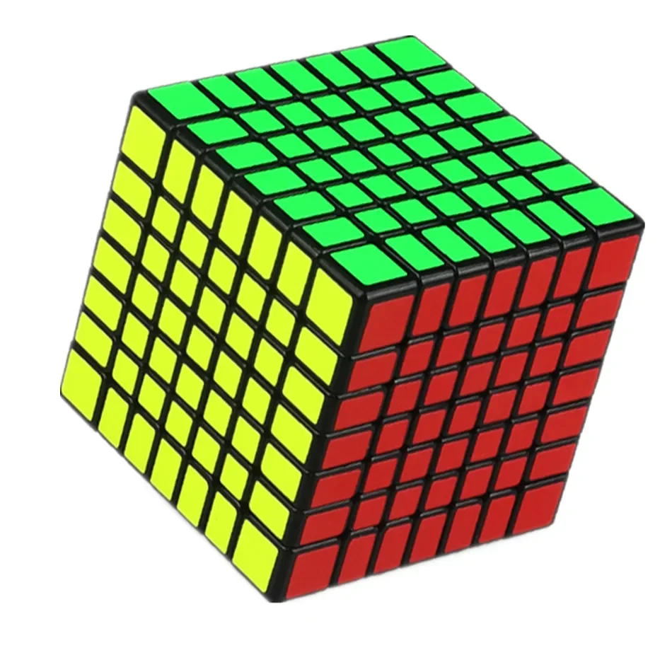 Qiyi Magic Cube 2x2 3x3 4x4 5x5 6x6 สีดําสติกเกอร์ปริศนาการศึกษา Magic Cube ของเล่นเด็กเด็กของขวัญของเล่น Cubo Magico