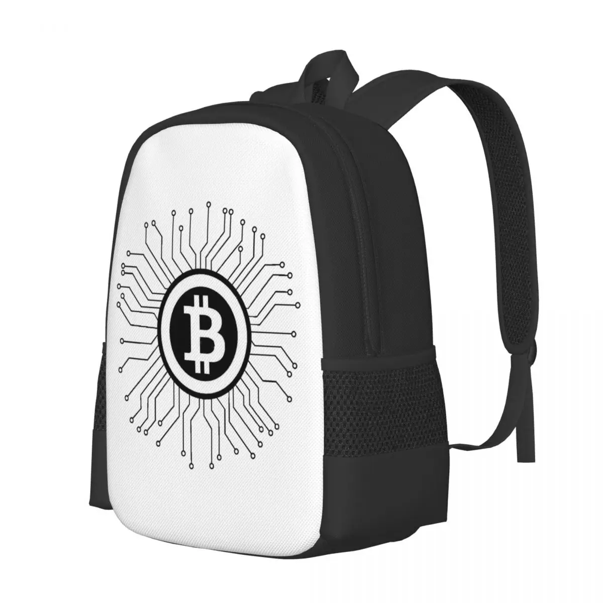 Bitcoin BTC Crypto Currency Backpack Daypack Large Capacity Boys Girls BookBag School Bag Shoulder Bags for Men Women