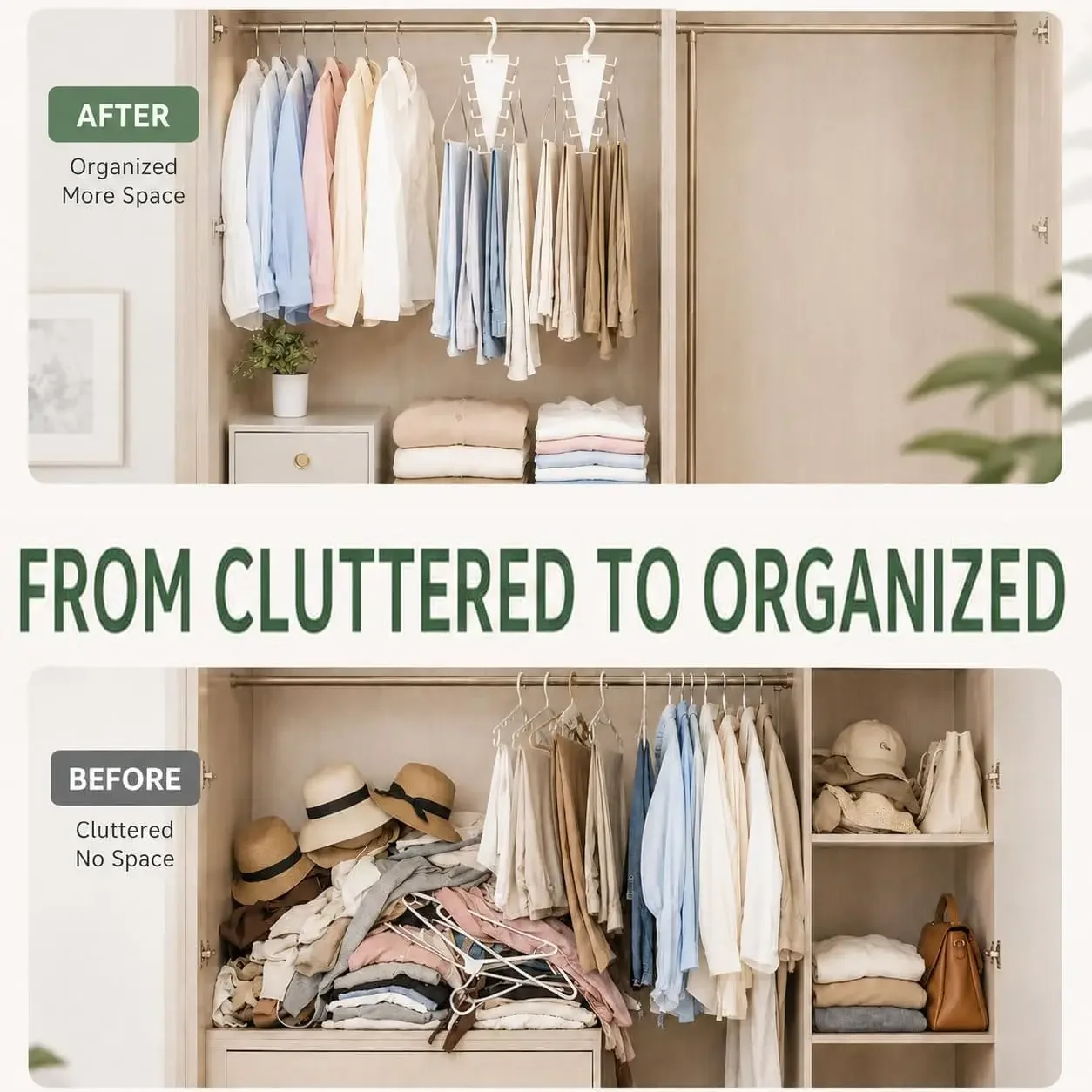 Multi Functional V Type Double-sided Hook Hanger 360 Degree Swivel Closet Storage Rack Hfor Hat Handbag Organizing Home Tools