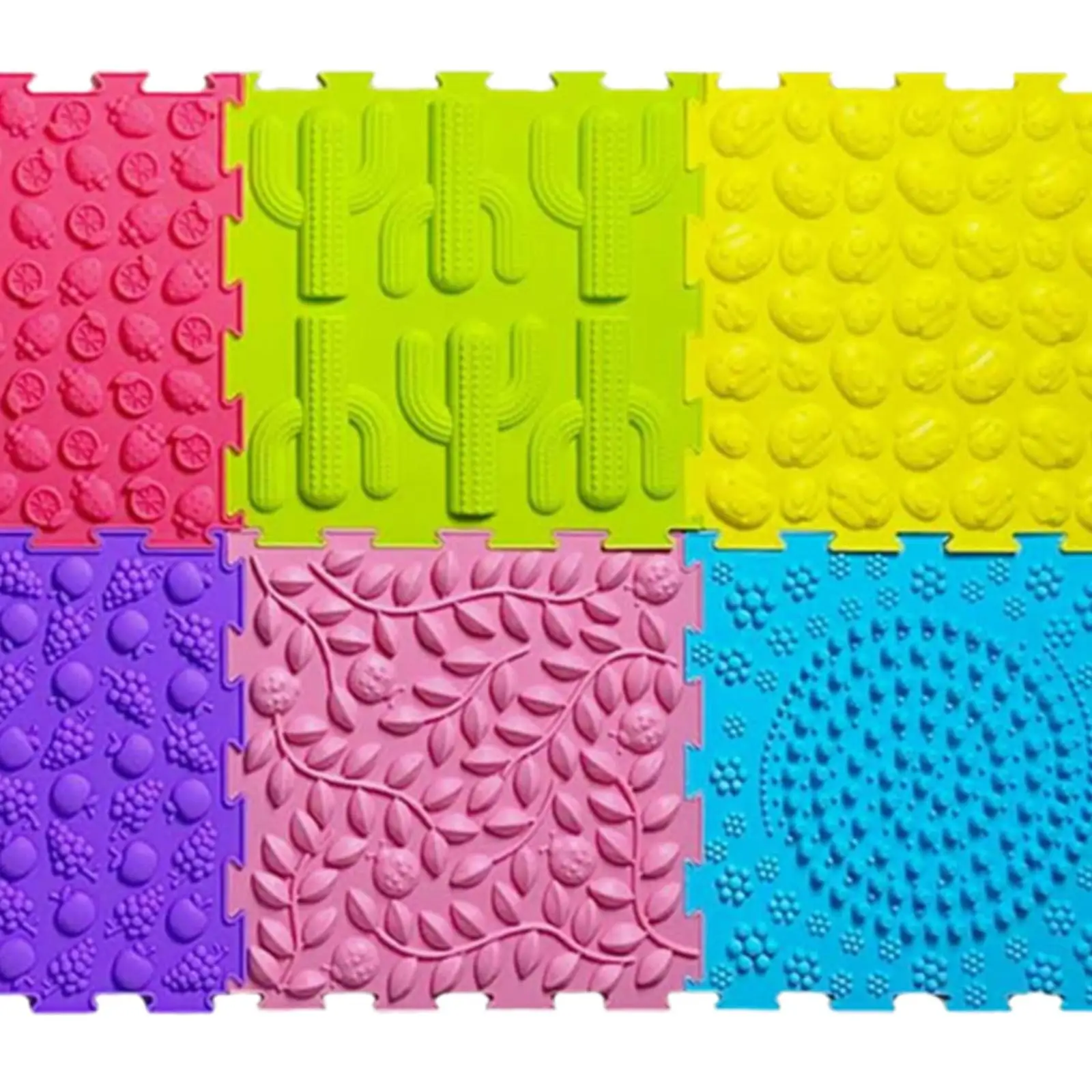 Tappetino puzzle sensoriale per massaggio Tappetino da gioco Percezione colore multifunzionale