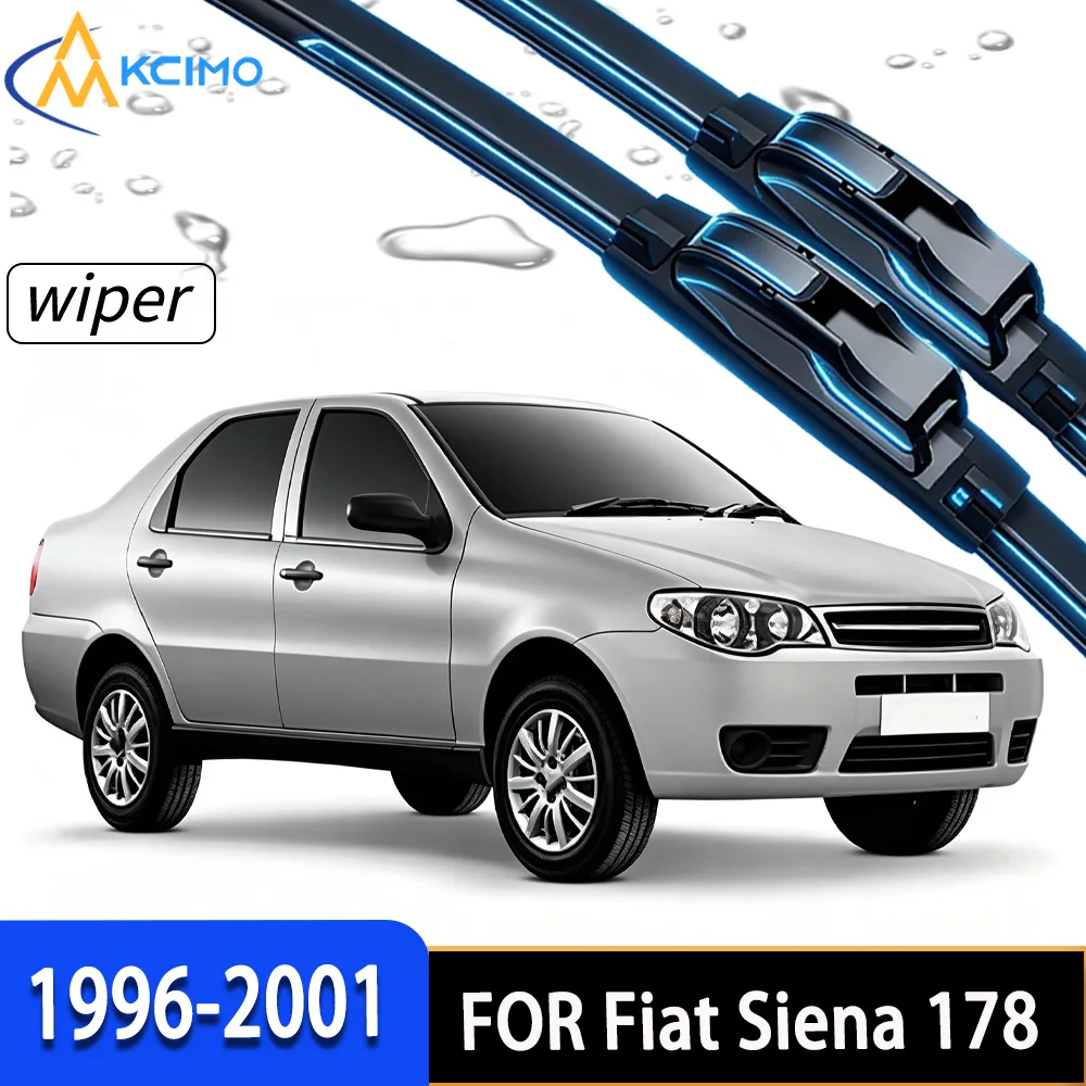 

2Pcs Front Windshield Wiper Blades For Fiat Siena 178 1996-2001 High-Density Rubber Stable Wiping Direct Replacement