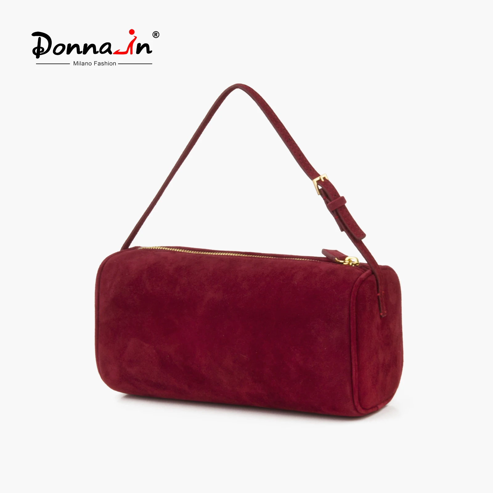 

Donna-in Замшевая кожаная маленькая сумочка Модная красная сумка через плечо из натуральной овчины