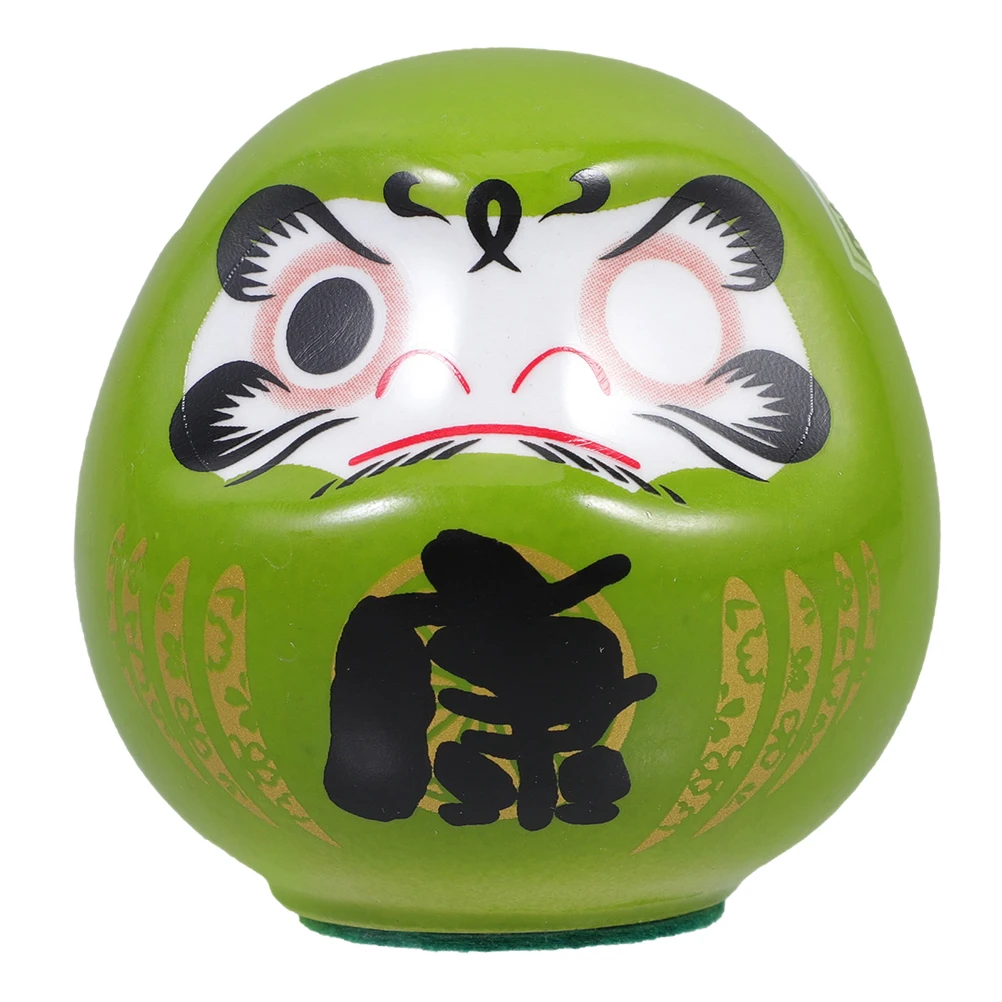 

Japanese Ceramic Zen Mini Home Office Decor Fortune Ornament New Year Tabletop Statues Porcelain Mini Wobbling Lucky Dashboard