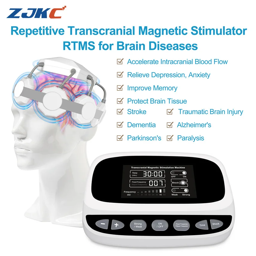 

TMS Transcranial Stimulation Magnetic Treatment for Depression Neurasthenia Stroke Autism Delusions Parkinson Insomnia Therapy