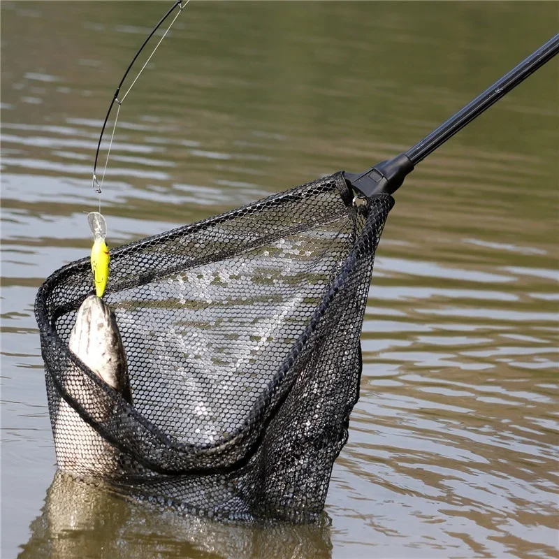 Sougayilang 65-112cm Folding Fishing Brail Net Telescopic Fishing Landing Net Scoop Net