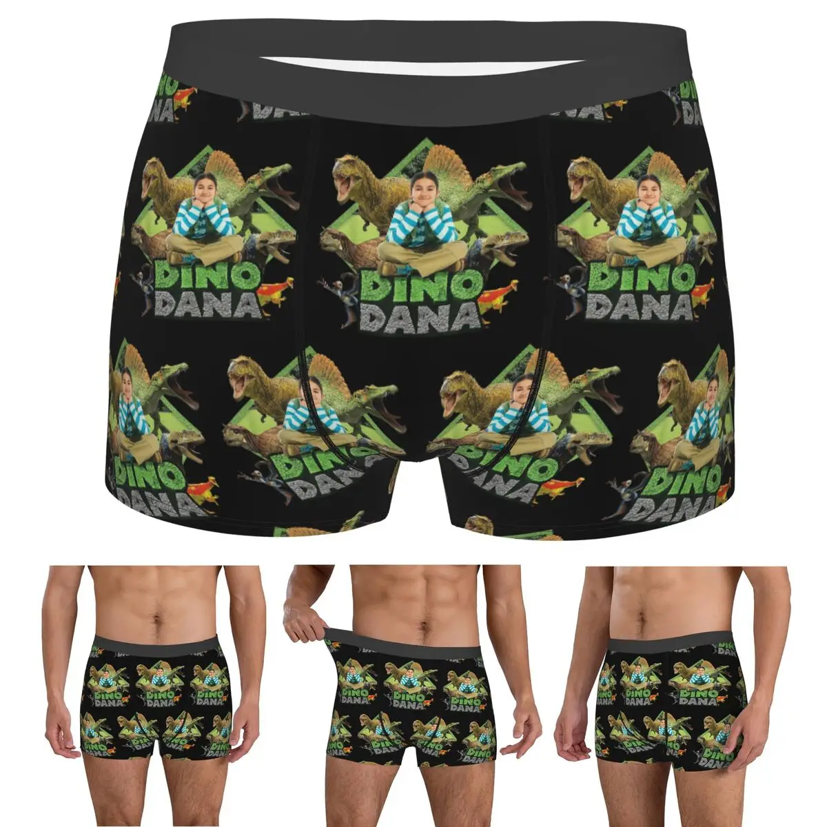 Boxer Underpants Shorts Dino Dana Real Panties Male Ventilate Underwear for Homme Man Boyfriend Gifts