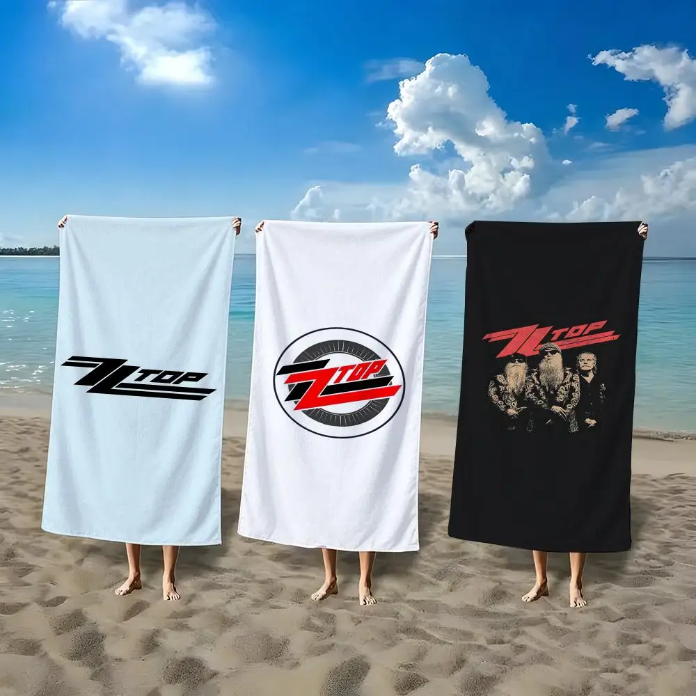 Rock Bands LOGO Z-ZZS TopS Towel ultra-fine fiber quick drying absorbent bath towel, outdoor swimming sports towel