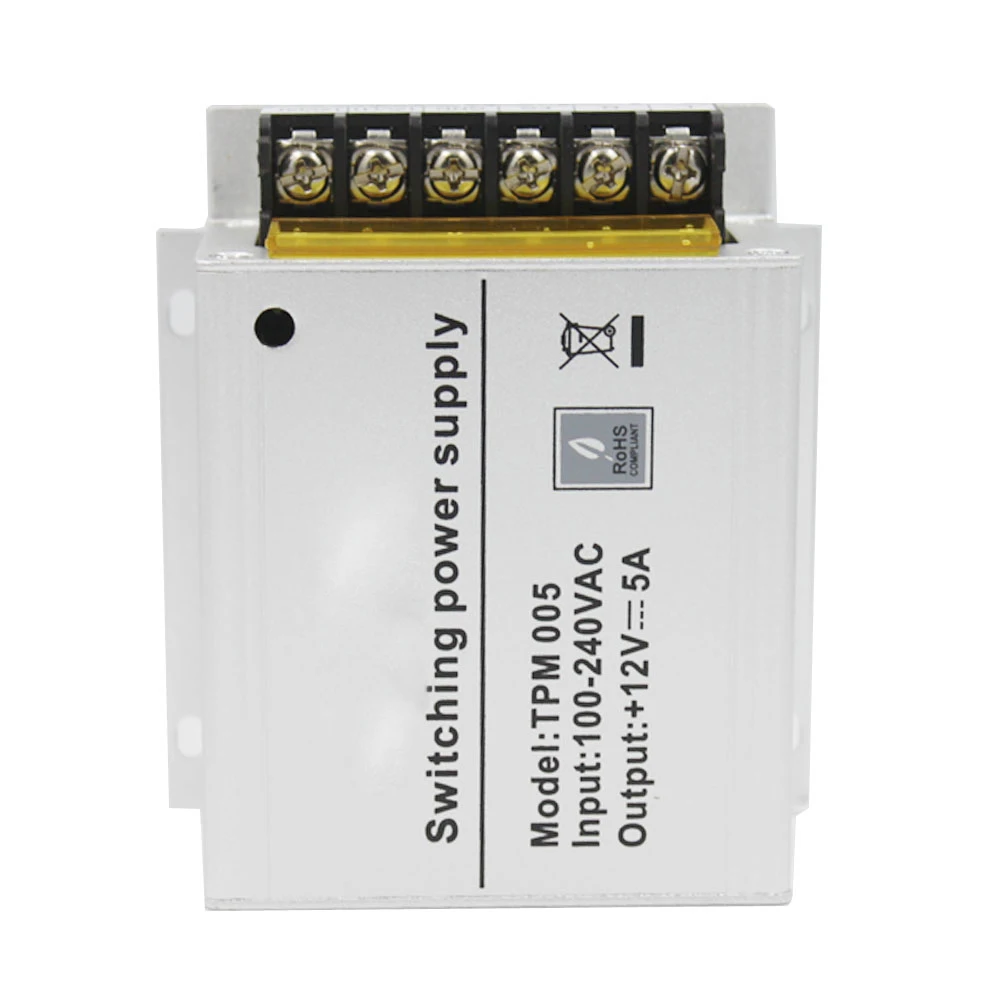 DC 12V 5A Mini Access Control Power Supply Aluminium alloy Power Adapter AC 100-240V professional access control power adapter