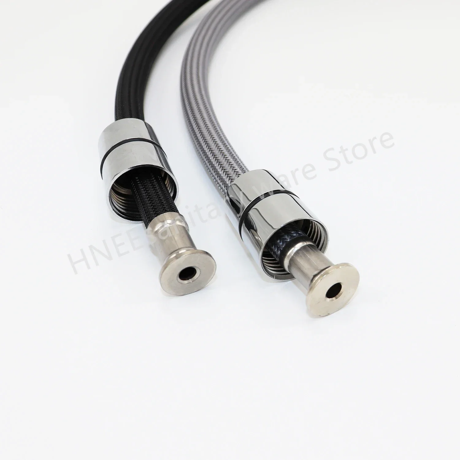 50/60/150cm F1/2 M15*1 Pull Out Faucet Hose Nylon Braided Flexible Water Hose For Kitchen Black Gray Plumbing Spinning Tube