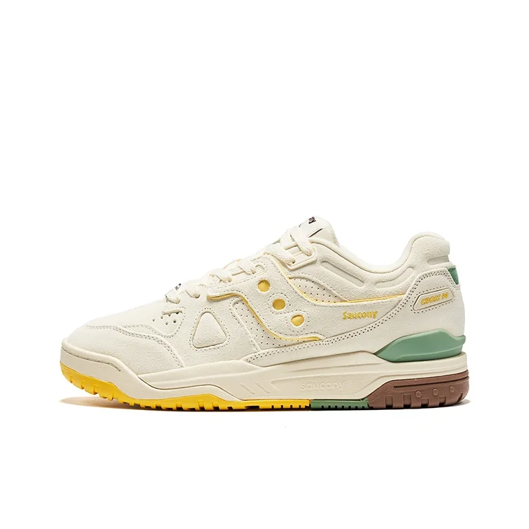 Saucony Cross 90 Skateboard Shoes Unisex Low Top Yellow/Yellow S79035-27