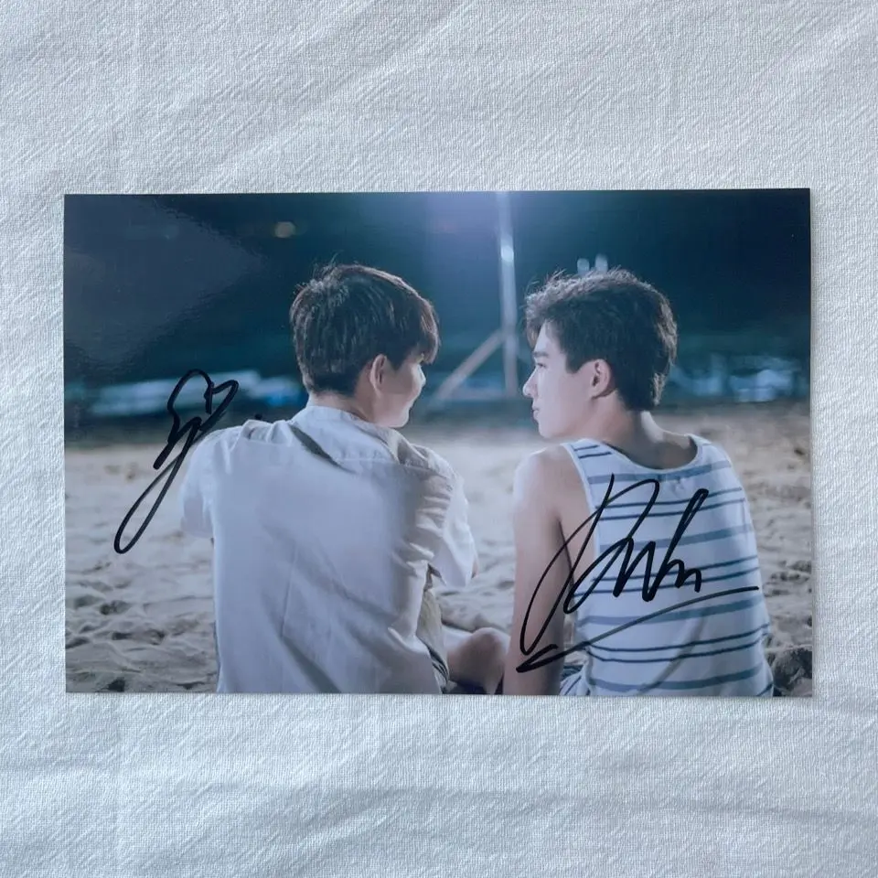 

BL Drama Love by Chance Ae Pete PerthSaint Saint Signature Photo 6Inch Not Printing Handwritten Collection Photo Picture