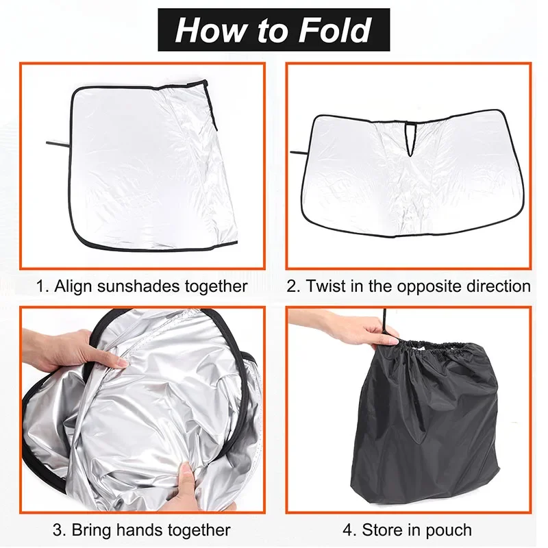 

For Jaguar XE XEL 2015+ Car Styling Windshield Sunshade Front Window Sun Shade Visor Auto interior Accessories