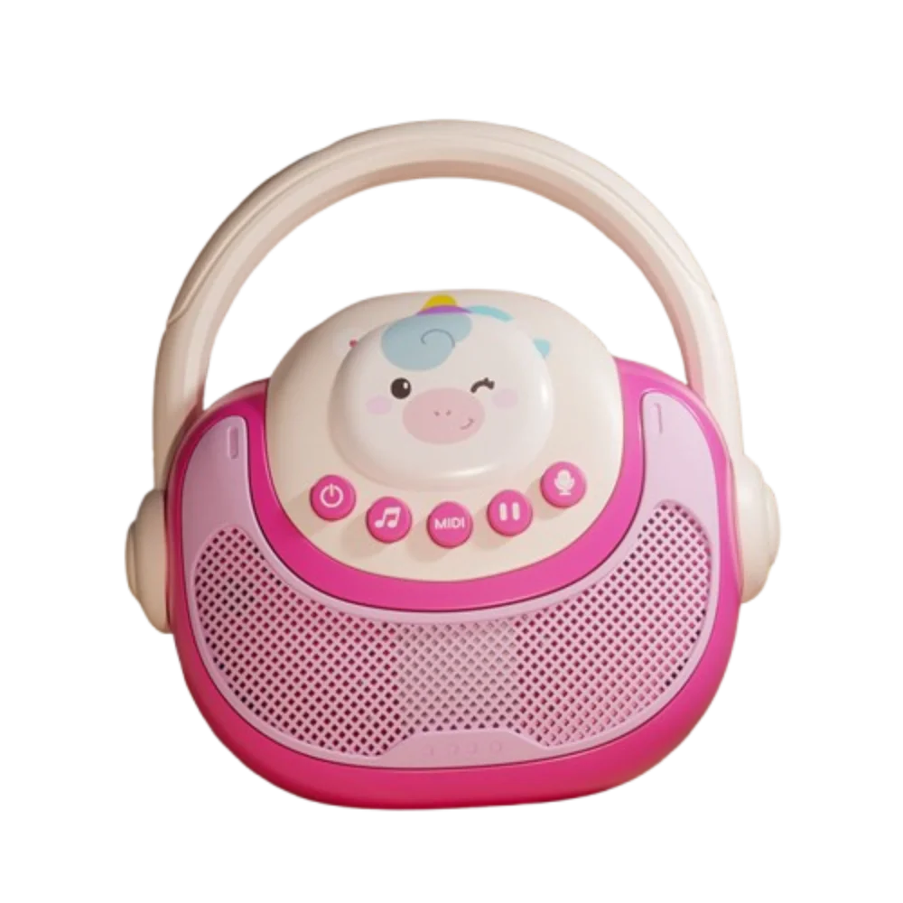 Story Machine Wireless Karaoke Children's Toy Connect Phone Plastic Singing Machine with Light Recordable Karaoke Machine Party