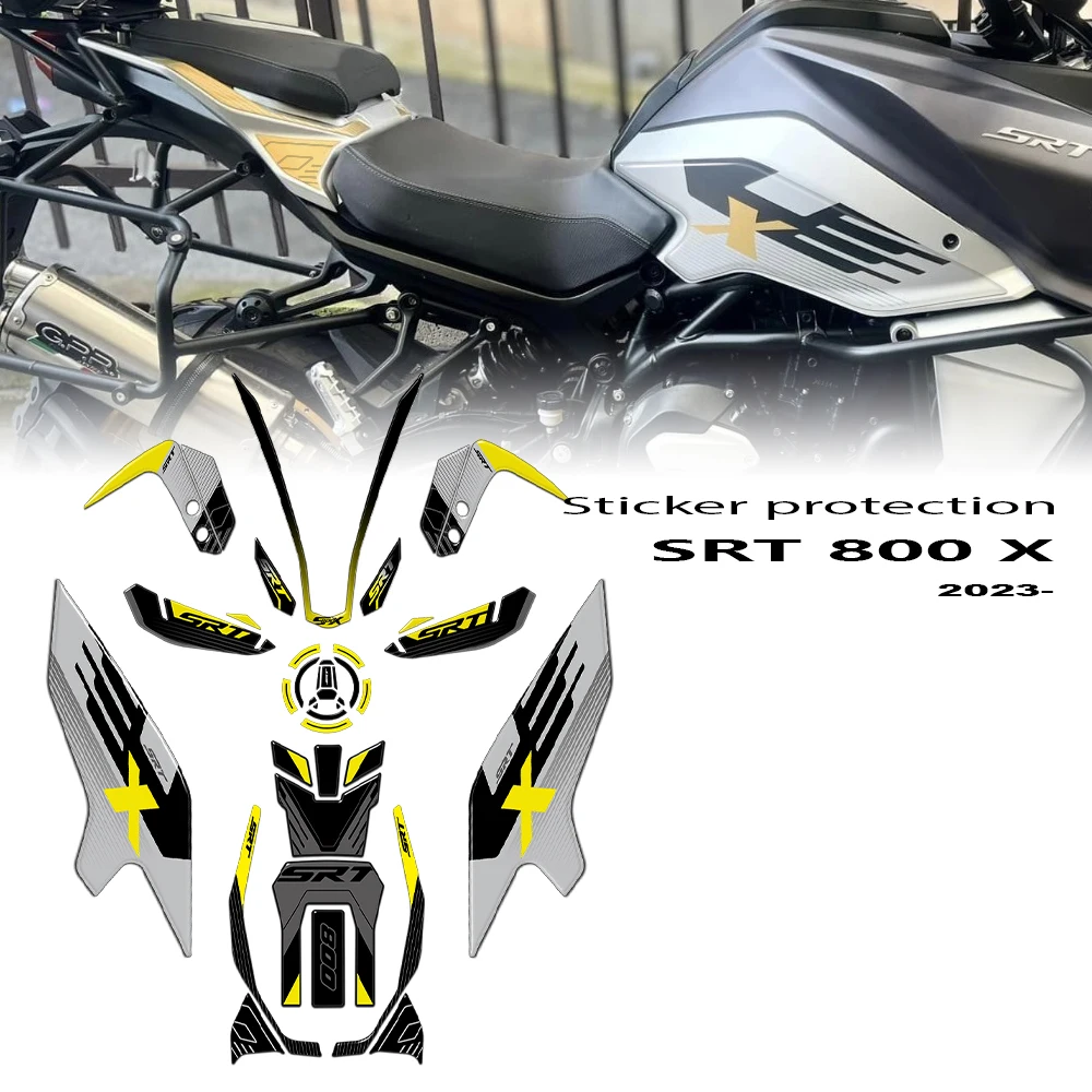 

Защитная наклейка на крышку бензобака для QJ Motor SRT 800/X 2023-2024, 3D-декор из эпоксидной смолы, водонепроницаемый комплект аксессуаров для мотоцикла