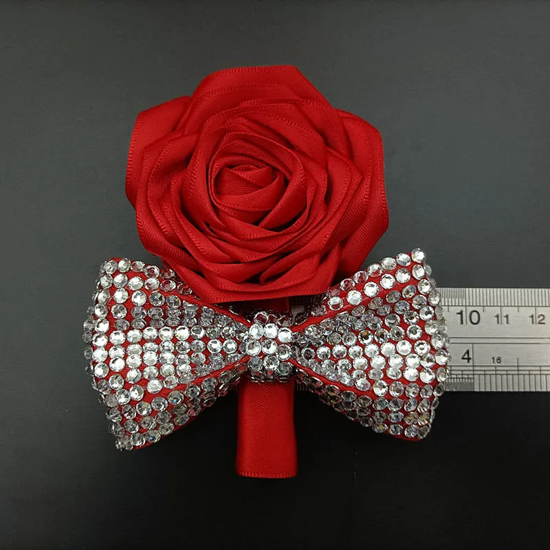 เข็มกลัดงานแต่งงาน ดีไซน์ดั้งเดิม งานฝีมือสุดหรู ของขวัญเครื่องประดับสำหรับผู้ชายและผู้หญิง อุปกรณ์เสริมชุดสูทระดับไฮเอนด์ ประดับด้วยคริสตัล