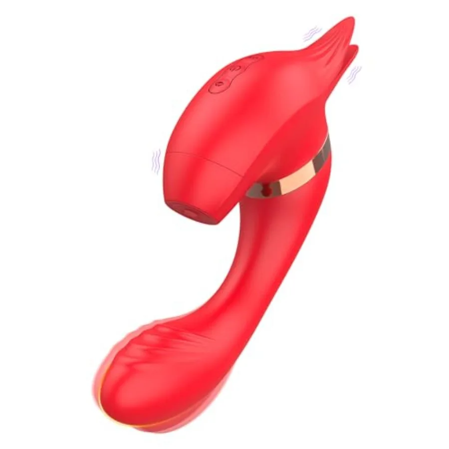 Vibrator for Women, Dual Stimulation G-Spot Vibrator with Rotating Clitoral Stimulator, 10 Modes G-Spot and Clitoral Vibrations