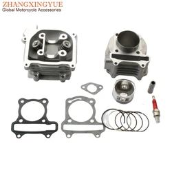 52mm 105cc Big Bore Racing Cylinder Kit & Head Assembly For Baotian BT49QT BT50QT GY6 50cc 139QMB 4T Chinese Scooter