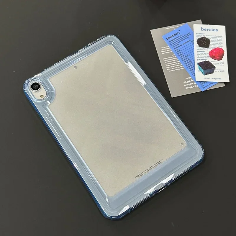 

For iPad mini 2024(A17 Pro) Tablet Case ELVEV Quality Shockproof Hard PC+ TPU Transparent Bumper Back Cover