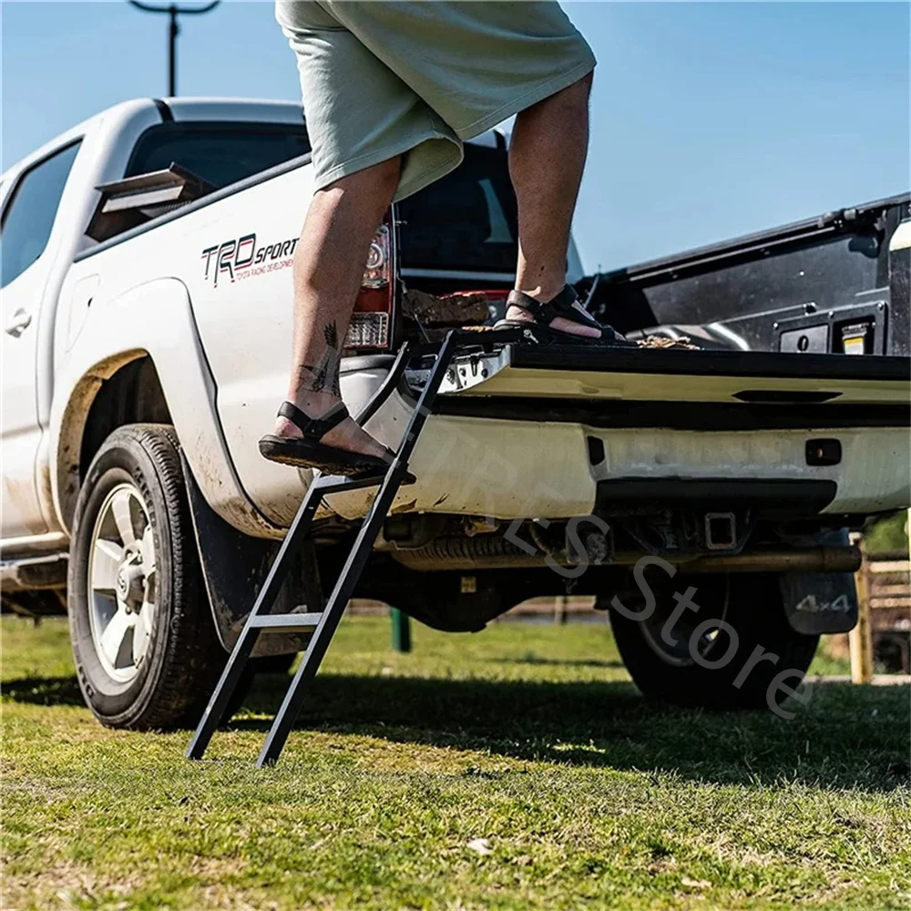 Truck Extension Foldable Step Ladder Universal Pickup Tailgate Climbing Ladder Car Rear Door Trunk Parts