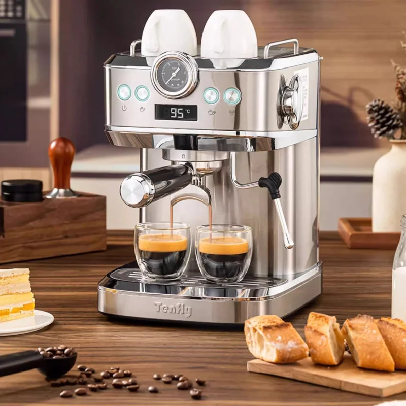 20Bar Small Home Espresso Machine Semi-Automatic with Steam Milk Frother And PID Precise Temperature Control 2025