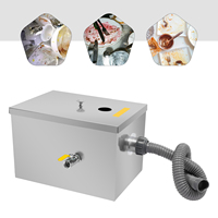 20L Commercial Grease Trap,Stainless Steel Grease Interceptor w/Automatic Shut-off Device for Restaurant Factory Home Kitchen