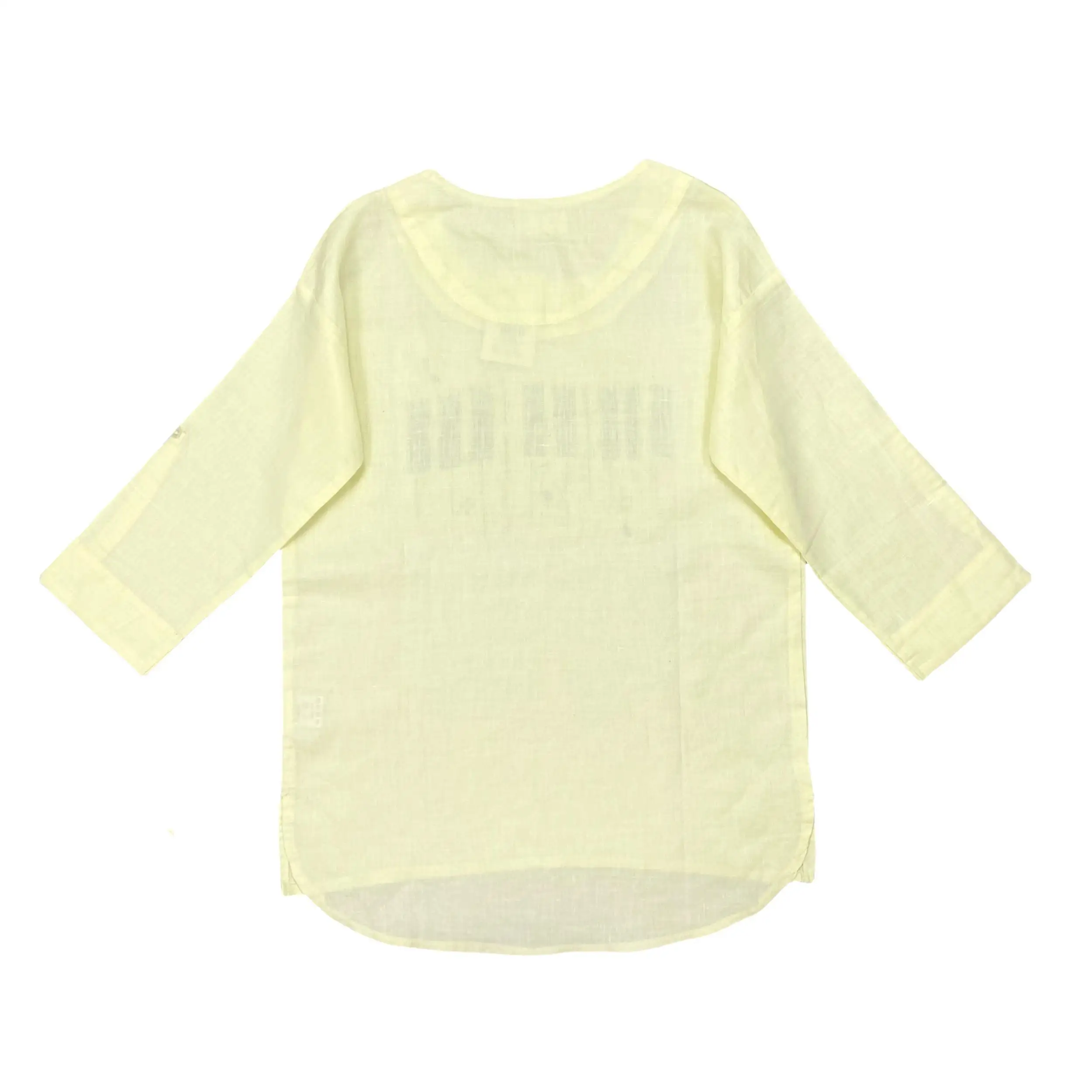 

Новый E37 женский хлопково-льняной удобный дышащий светящийся женский топ средней длины с принтом Key Note Faionable