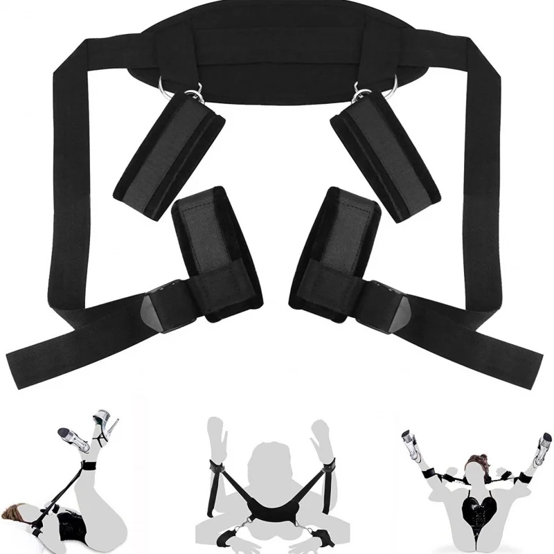 

BDSM bondage set adult games handcuff ankle restraints sex toys for women couples slave bed SM strap soft cuffs sex shop