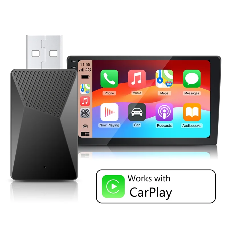Carplay اللاسلكي Android Auto Box 2In1 السلكية Towireless Dongle التوصيل والتشغيل صندوق ذكي صغير Carplay Android AUTO محول