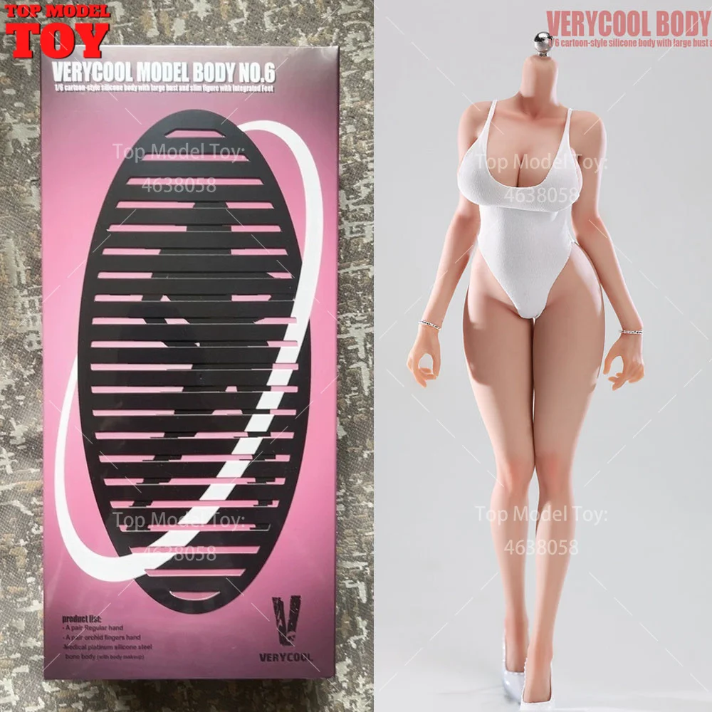 In Stock VERYCOOL VCD-06 1/6 Big Chest Narrow Shouldered Slender Waist Makeup Female Body 12'' Soldier Action Figure Model