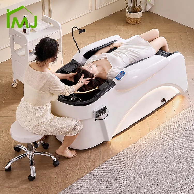 

Luxury Salon Hair Washing Electric Massage Table Head Spa Shampoo Bed