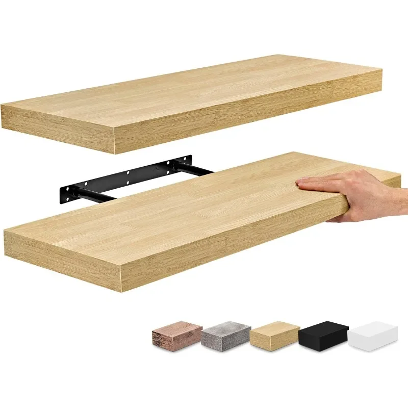 

Floating Shelves, Wall Shelves for Bedroom, Kitchen, Living Room, Home Decor 24 x 9 Inch Wall Mounted Floating Shelves