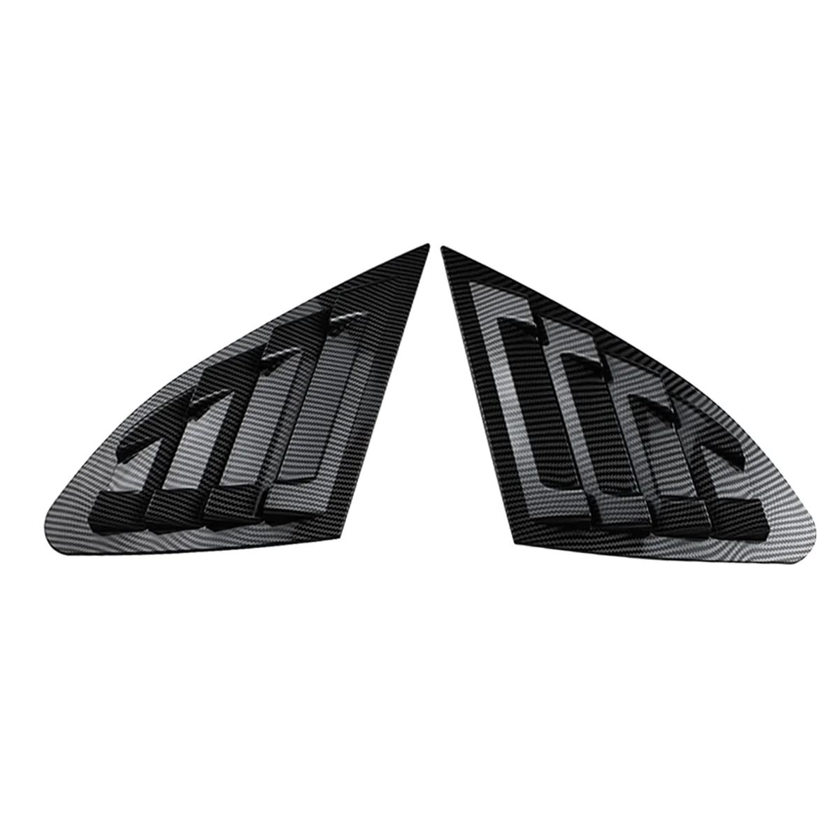 Car Rear Window Shutter Cover Trim Window Louver Side Vent Trim for Chevrolet Malibu XL 2016-2021 Carbon Fiber Pattern