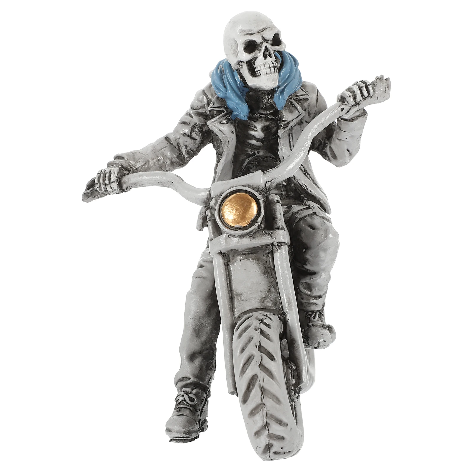 تمثال جمجمة ديكور لسطح المكتب للهالوين تصميم فريد من نوعه تمثال حديقة من الراتنج مصغر