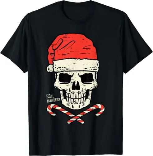 Pirate Skull Santa Christmas Xmas Bah Humbug T-Shirt